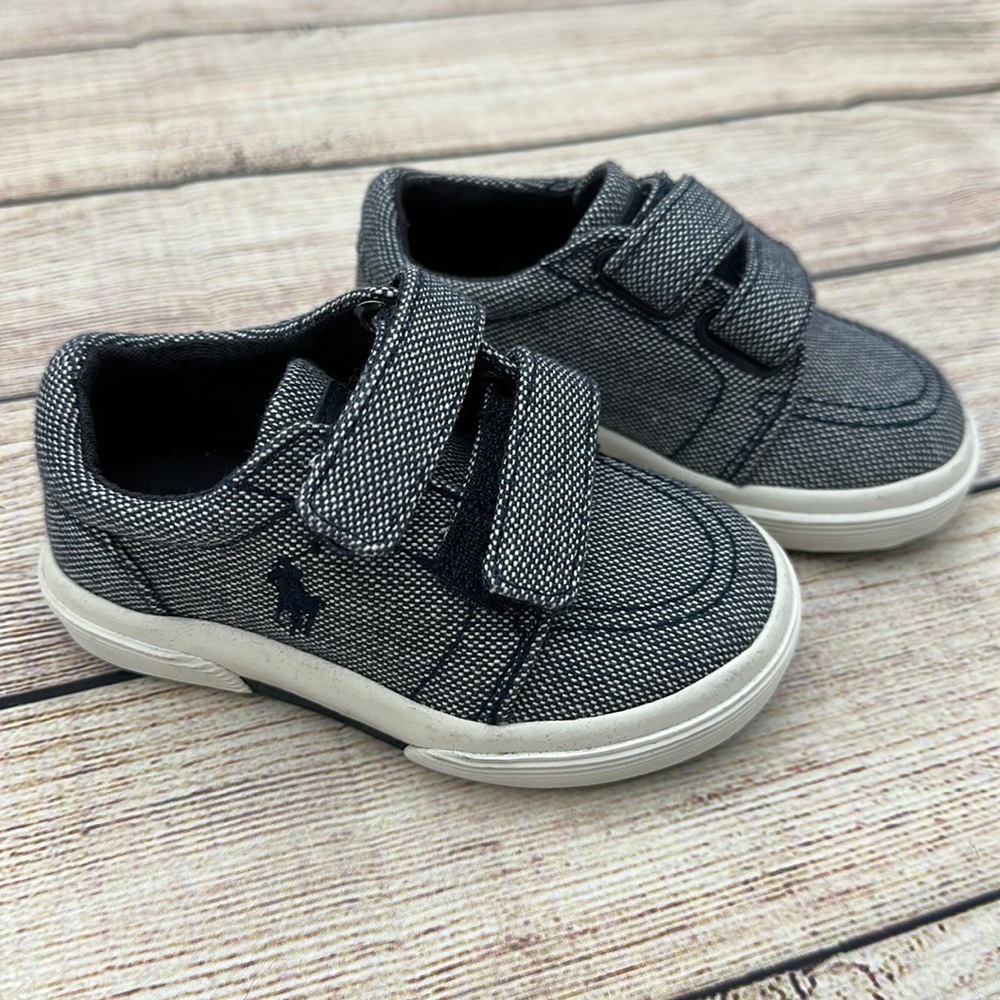 Ralph Lauren Polo Navy and White Sneakers Sz 5